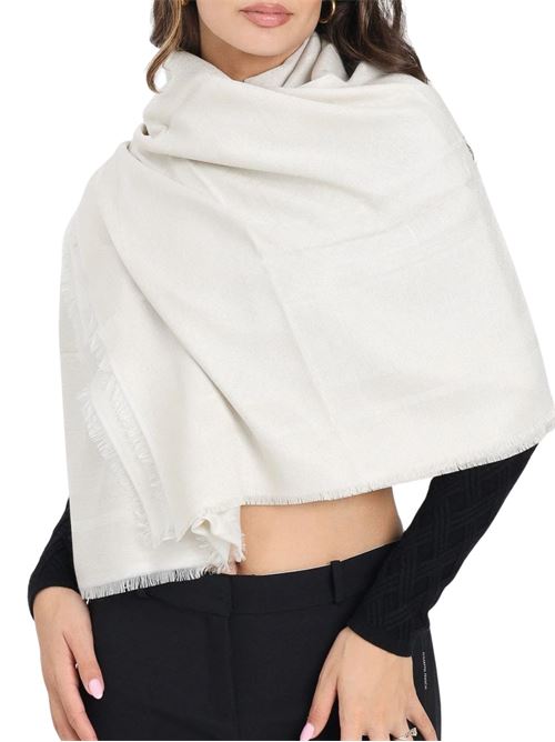 Sciarpa avorio in viscosa Elisabetta Franchi | SC12F56E2DZ9